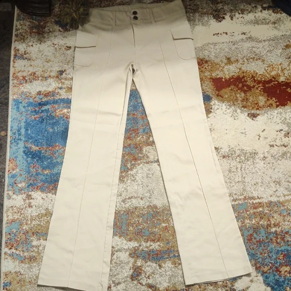SHEIN Cream Pants NWOT - Picture 1 of 13